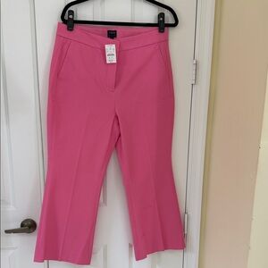 J. Crew Bright Pink Flare Pants
